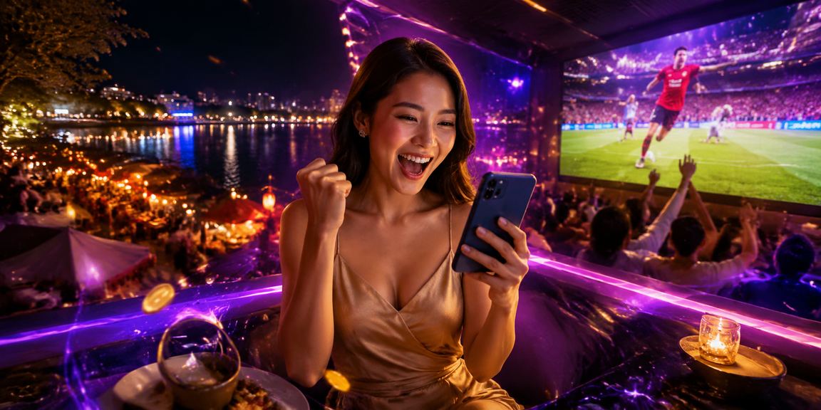 Người chơi sử dụng điện thoại đăng nhập casino trực tuyến tại chợ đêm Hà Nội