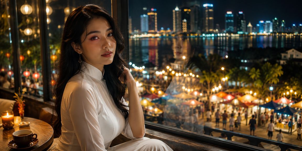 Phụ nữ mặc áo dài tham gia giải trí casino tại khu nghỉ dưỡng Phú Quốc